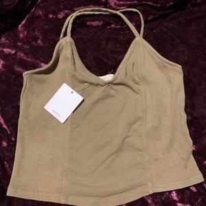 NEW| Urban outfitters olive green halter crop top